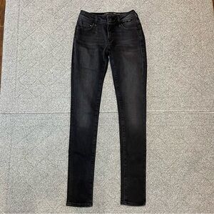Mavi Gold Alexa Mid Rise Skinny Denim Jeans Womens Size 25 Black Ankle